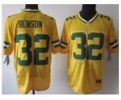 nike nfl jerseys green bay packers #32 benson yellow[Elite]