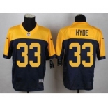 nike nfl jerseys green bay packers #33 hyde yellow-blue[Elite]