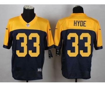 nike nfl jerseys green bay packers #33 hyde yellow-blue[Elite]