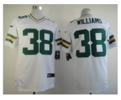 nike nfl jerseys green bay packers #38 williams white[Elite]