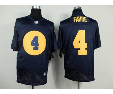 nike nfl jerseys green bay packers #4 favre blue[Elite]