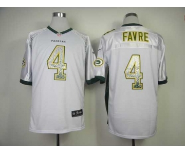 nike nfl jerseys green bay packers #4 favre white[Elite drift fashion]