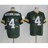 nike nfl jerseys green bay packers #4 super bowl champs green[elite]