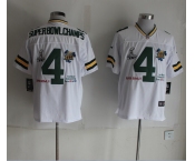 nike nfl jerseys green bay packers #4 super bowl champs white [elite]