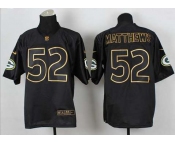 nike nfl jerseys green bay packers #52 clay matthews black[Elite gold lettering fashion]