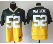 nike nfl jerseys green bay packers #52 clay matthews green-yellow[Elite drift fashion][second version]