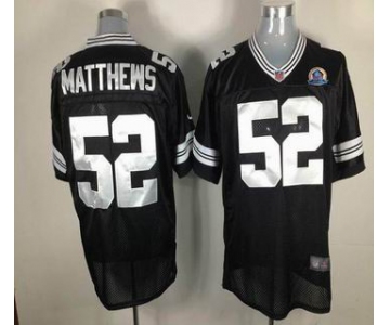 nike nfl jerseys green bay packers #52 matthews black[Elite 50th Patch]