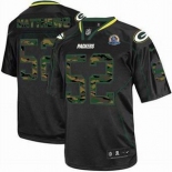 nike nfl jerseys green bay packers #52 matthews black[camo fashion Elite 50th Patch]