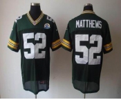 nike nfl jerseys green bay packers #52 matthews green[Elite 50th Patch]