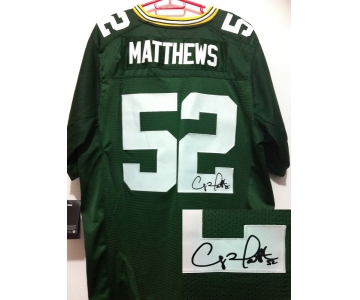 nike nfl jerseys green bay packers #52 matthews green[Elite signature]