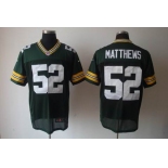 nike nfl jerseys green bay packers #52 matthews green[elite]