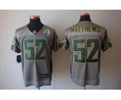 nike nfl jerseys green bay packers #52 matthews grey[Elite shadow 50th Patch]