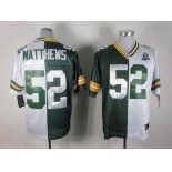 nike nfl jerseys green bay packers #52 matthews white-green[Elite split 50th Patch]