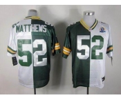 nike nfl jerseys green bay packers #52 matthews white-green[Elite split 50th Patch]