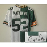 nike nfl jerseys green bay packers #52 matthews white-green[Elite split signature]