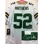 nike nfl jerseys green bay packers #52 matthews white[Elite signature]