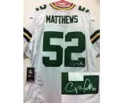 nike nfl jerseys green bay packers #52 matthews white[Elite signature]