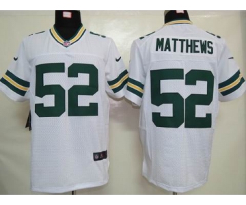 nike nfl jerseys green bay packers #52 matthews white[elite]