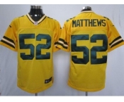 nike nfl jerseys green bay packers #52 matthews yellow[Elite]