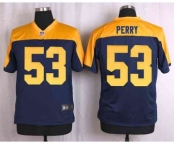 nike nfl jerseys green bay packers #53 perry yellow-blue[Elite]