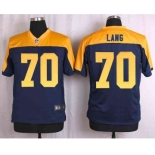 nike nfl jerseys green bay packers #70 lang yellow-blue[Elite]