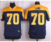 nike nfl jerseys green bay packers #70 lang yellow-blue[Elite]