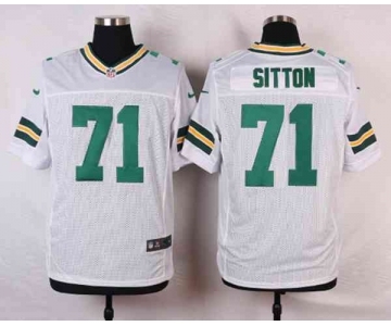 nike nfl jerseys green bay packers #71 sitton white[Elite]