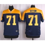 nike nfl jerseys green bay packers #71 sitton yellow-blue[Elite]