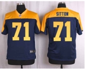 nike nfl jerseys green bay packers #71 sitton yellow-blue[Elite]