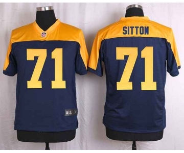 nike nfl jerseys green bay packers #71 sitton yellow-blue[Elite]