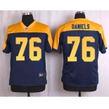 nike nfl jerseys green bay packers #76 daniels yellow-blue[Elite]