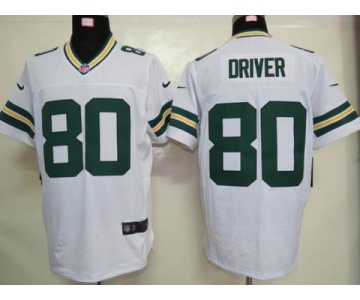 nike nfl jerseys green bay packers #80 driver white[elite]