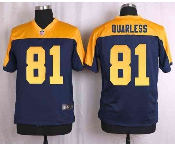 nike nfl jerseys green bay packers #81 quarless yellow-blue[Elite]