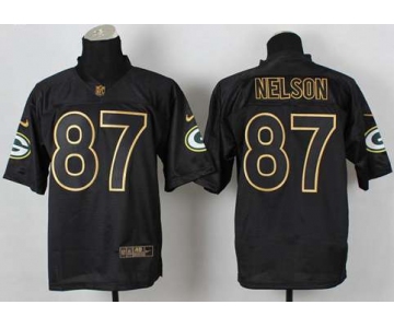 nike nfl jerseys green bay packers #87 jordy nelson black[Elite gold lettering fashion]