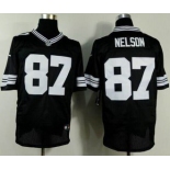 nike nfl jerseys green bay packers #87 jordy nelson black[Elite]