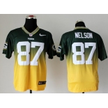 nike nfl jerseys green bay packers #87 jordy nelson green-yellow[Elite drift fashion][second version]