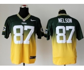 nike nfl jerseys green bay packers #87 jordy nelson green-yellow[Elite drift fashion][second version]