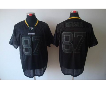 nike nfl jerseys green bay packers #87 nelson black[Elite lights out]