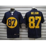 nike nfl jerseys green bay packers #87 nelson blue[Elite]