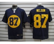 nike nfl jerseys green bay packers #87 nelson blue[Elite]