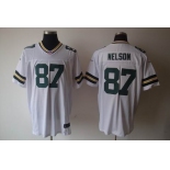 nike nfl jerseys green bay packers #87 nelson white[elite]