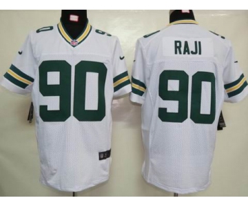 nike nfl jerseys green bay packers #90 raji white[elite]