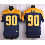 nike nfl jerseys green bay packers #90 raji yellow-blue[Elite]