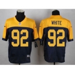 nike nfl jerseys green bay packers #92 white yellow-blue[Elite]