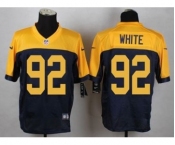 nike nfl jerseys green bay packers #92 white yellow-blue[Elite]