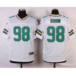 nike nfl jerseys green bay packers #98 guion white[Elite]