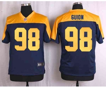 nike nfl jerseys green bay packers #98 guion yellow-blue[Elite]