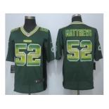 2015 new nike green bay packers #52 matthews green strobe jerseys[limited]