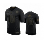 Green Bay Packers #10 Jordan Love Black 2020 Salute to Service Limited Jersey