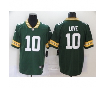 Green Bay Packers #10 jordan love Green Team Color Vapor Untouchable Limited Player Football Jersey